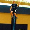 Evan on a 12-foot uni